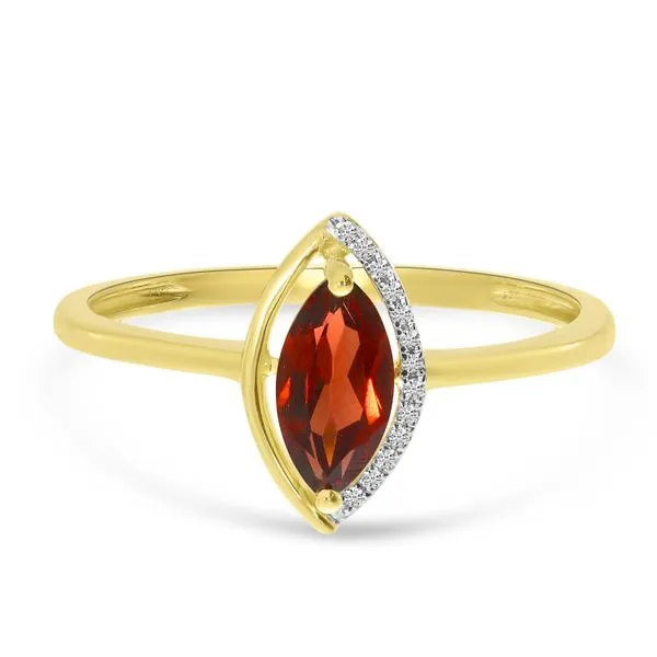 14K Yellow SEMI MQ HALF HALO RING Clater Jewelers Louisville, KY