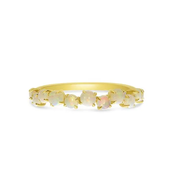 14K Yellow Gold Round Opal Band Arlene's Fine Jewelry Vidalia, GA