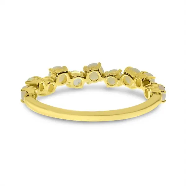 14K Yellow Gold Round Opal Band Image 3 Arlene's Fine Jewelry Vidalia, GA