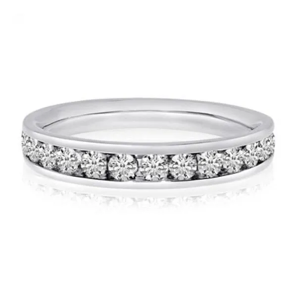 14K White Gold 1 Ct Channel Diamond Gents Band Ambassador Diamond Jewelers Tucson, AZ