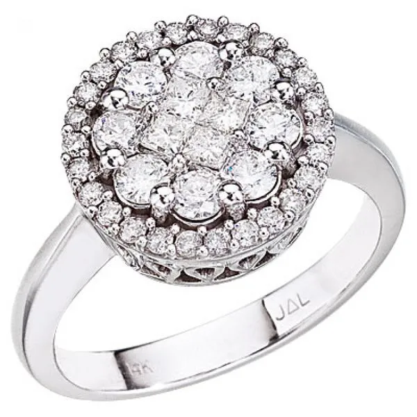 14K White Gold Diamond Clustaire Ring Ambassador Diamond Jewelers Tucson, AZ
