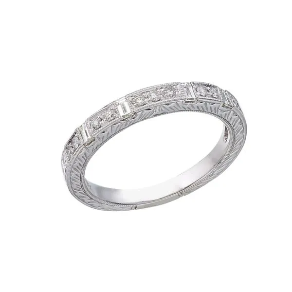 14K White Gold Bridal Princess Diamond Ring Band Ambassador Diamond Jewelers Tucson, AZ