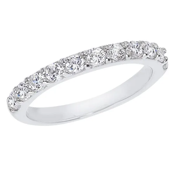 14K White Gold .77 Ct Eleven Stone Diamond Bridal Band Ambassador Diamond Jewelers Tucson, AZ