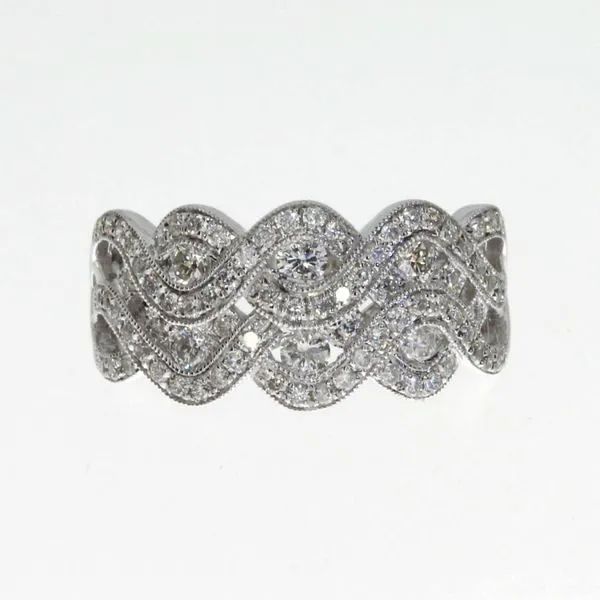 14k White Gold .80 Ct. 2 Row Diamond Ring Ambassador Diamond Jewelers Tucson, AZ