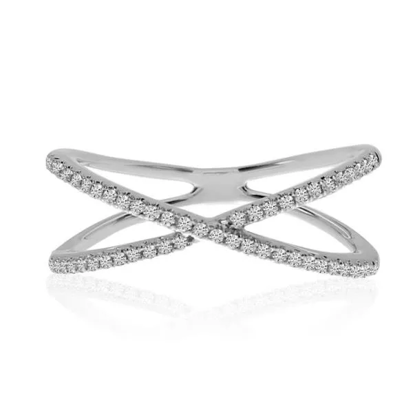 14K White Gold Diamond ^X^ Negative Space Fashion Ring Ambassador Diamond Jewelers Tucson, AZ