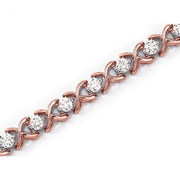 14K Rose Gold 4.0 ct Diamond XO Bracelet Ambassador Diamond Jewelers Tucson, AZ