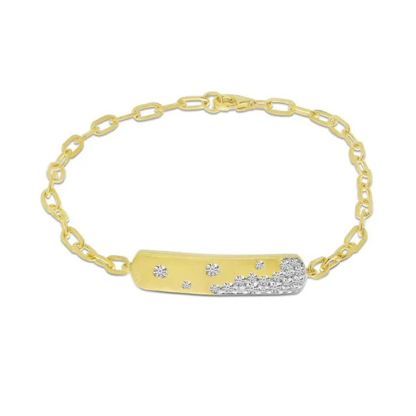 14K Yellow Gold Diamond Scattered Bar Bracelet Clater Jewelers Louisville, KY