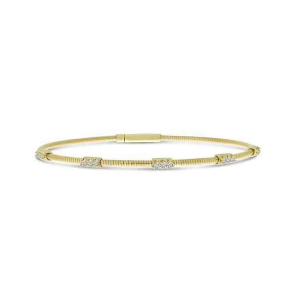 14K Yellow Gold Flexible Diamond Bracelet Ambassador Diamond Jewelers Tucson, AZ