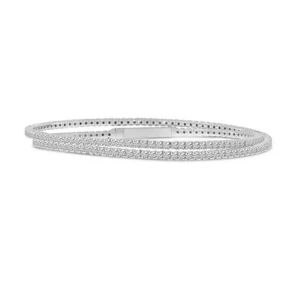 14K White Gold Double Wrap Bracelet Ambassador Diamond Jewelers Tucson, AZ