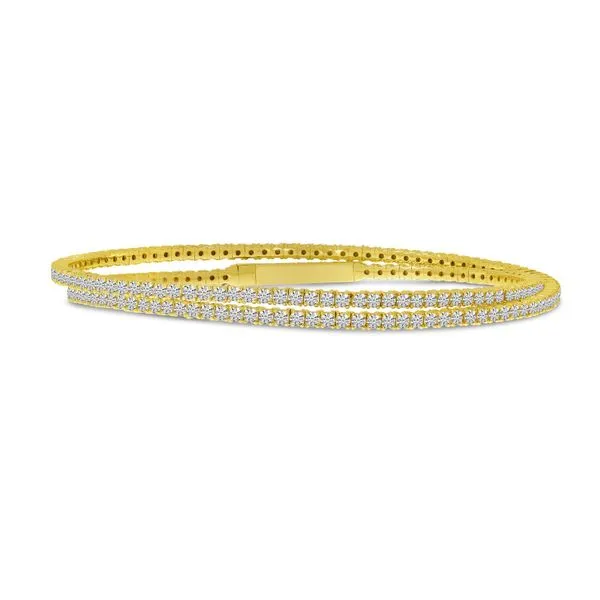 14K Yellow Gold Double Wrap Bracelet Image 2 Ambassador Diamond Jewelers Tucson, AZ