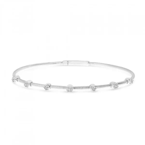 14K White Gold Diamond Flexible Bracelet Rox Atlanta Jewelers Decatur, GA