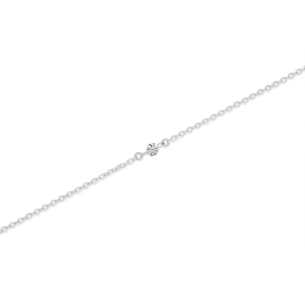 14K White Gold Dashing Diamond Cable Chain Permanent Bracelet Ambassador Diamond Jewelers Tucson, AZ