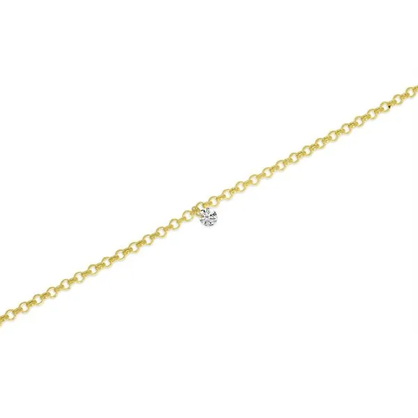 14K Yellow Gold Dashing Diamond Rolo Chain Permanent Bracelet Image 2 Ambassador Diamond Jewelers Tucson, AZ