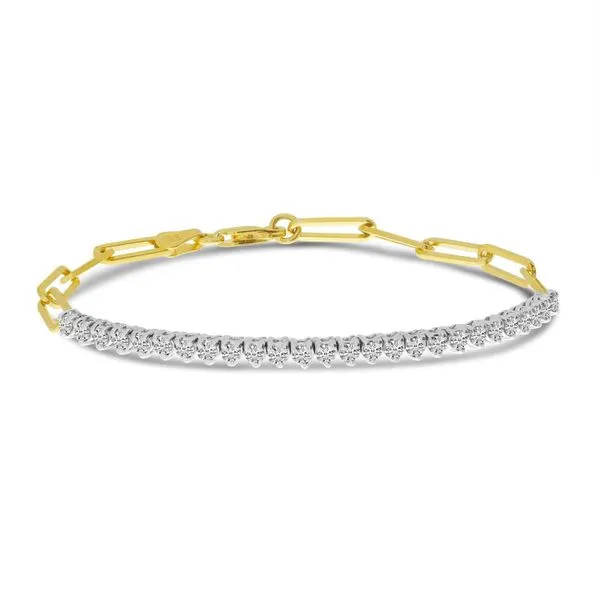14K Yellow Gold 1.3 ct Diamond Paperclip Bracelet Ambassador Diamond Jewelers Tucson, AZ
