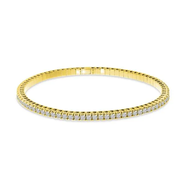 14K Yellow Gold Diamond Flexible Tennis Bracelet Jimmy Smith Jewelers Decatur, AL