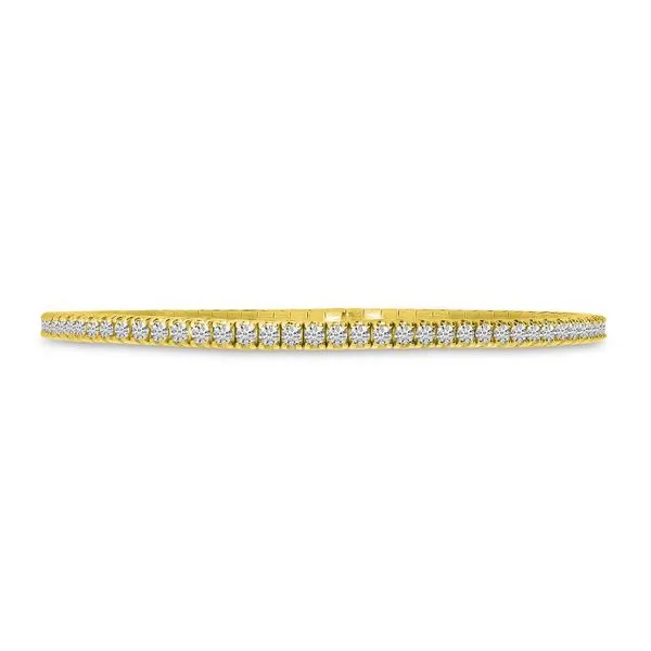 14K Yellow Gold Diamond Flexible Tennis Bracelet Image 2 Ambassador Diamond Jewelers Tucson, AZ