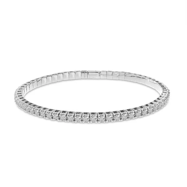 14K White Gold 4.22 Ct Diamond Stretch Tennis Bracelet Clater Jewelers Louisville, KY
