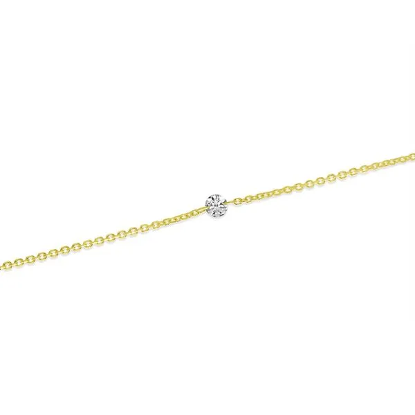 14K Yellow Gold Dashing Diamond Cable Chain Permanent Bracelet Clater Jewelers Louisville, KY