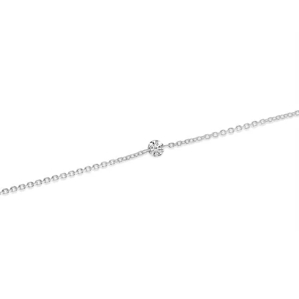14K White Gold Dashing Diamond Cable Chain Permanent Bracelet Ambassador Diamond Jewelers Tucson, AZ