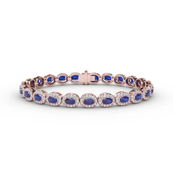 Striking Oval Sapphire and Diamond Bracelet Steve Lennon & Co Jewelers  New Hartford, NY