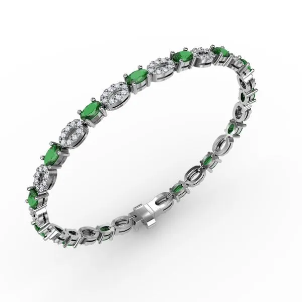 Interchanging Emerald and Diamond Bracelet  Image 2 Steve Lennon & Co Jewelers  New Hartford, NY