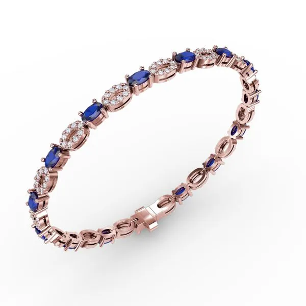 Interchanging Sapphire and Diamond Bracelet  Image 2 Castle Couture Fine Jewelry Manalapan, NJ