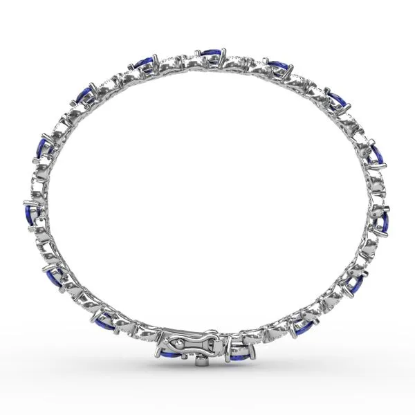 Sapphire and Diamond Pear Shape Bracelet Image 3 The Diamond Center Claremont, CA