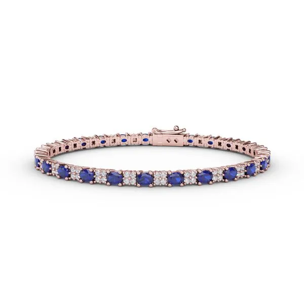 Alternating Sapphire and Diamond Bracelet The Diamond Center Claremont, CA