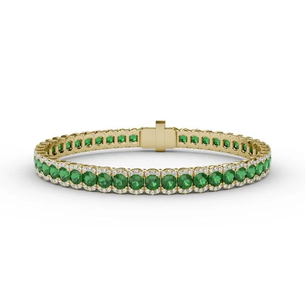 Brilliant in Green Emerald and Diamond Bracelet Quest Fine Jewelers Fairfax, VA