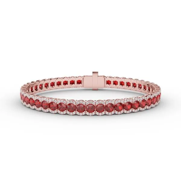 Brilliant in Red Ruby and Diamond Bracelet Castle Couture Fine Jewelry Manalapan, NJ