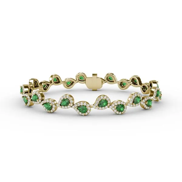 Decorated Emerald and Diamond Bracelet  Steve Lennon & Co Jewelers  New Hartford, NY