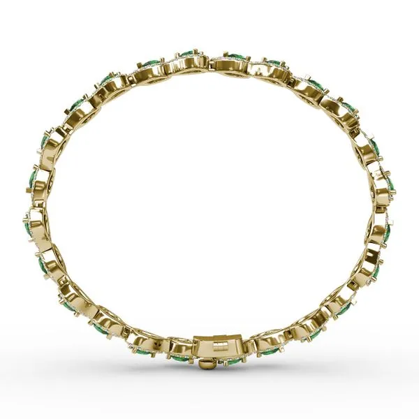 Decorated Emerald and Diamond Bracelet  Image 3 Steve Lennon & Co Jewelers  New Hartford, NY