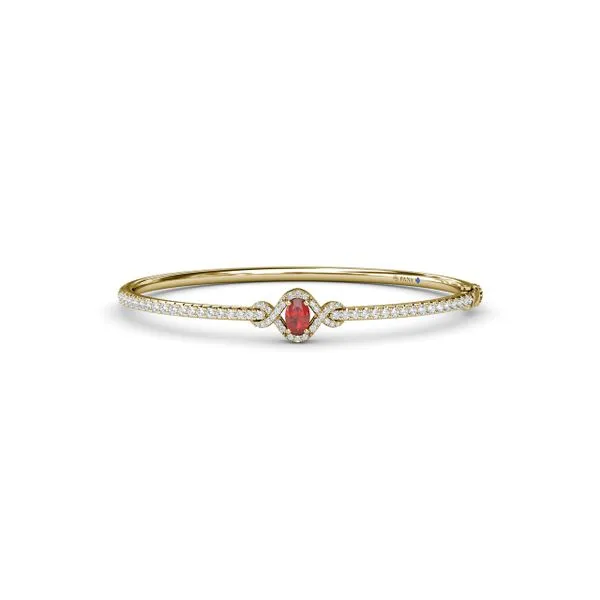 Love Knot Ruby and Diamond Bangle Bracelet Molinelli's Jewelers Pocatello, ID