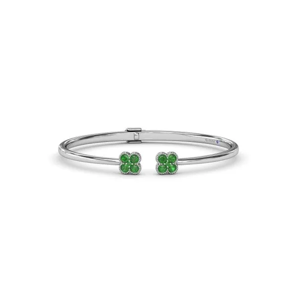 Double Magnolia Emerald Bangle Jim's Jewelers Tyler, TX
