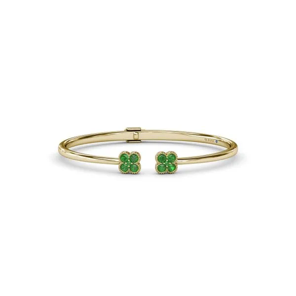 Double Magnolia Emerald Bangle Moore Jewelers Laredo, TX