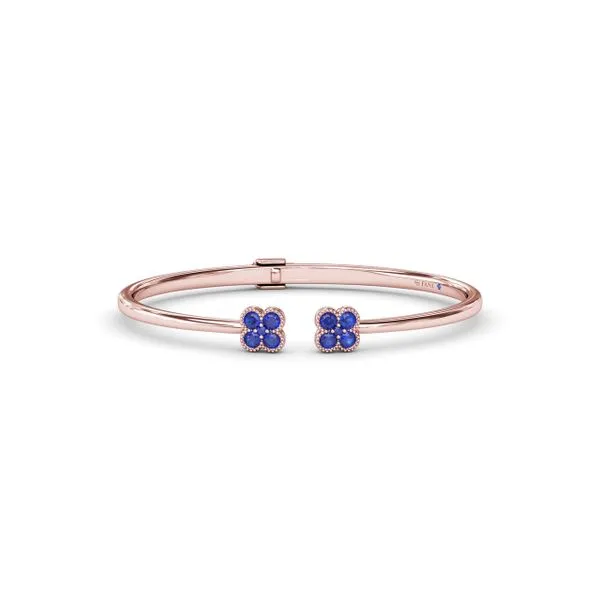 Double Magnolia Sapphire Bangle Quenan's Fine Jewelers Georgetown, TX