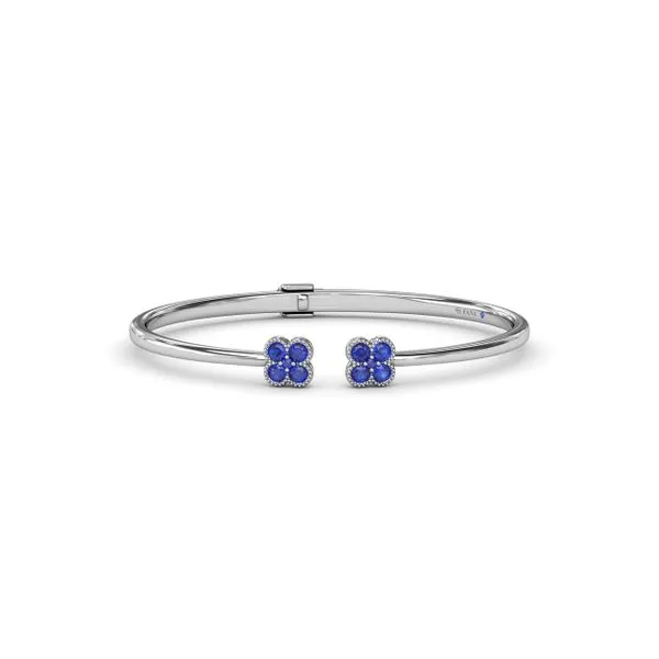 Double Magnolia Sapphire Bangle Quenan's Fine Jewelers Georgetown, TX