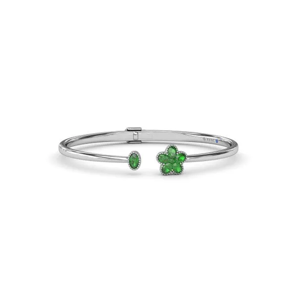 Magnolia Floral Emerald Bangle The Diamond Center Claremont, CA