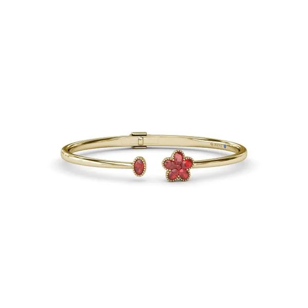 Magnolia Floral Ruby Bangle Quenan's Fine Jewelers Georgetown, TX