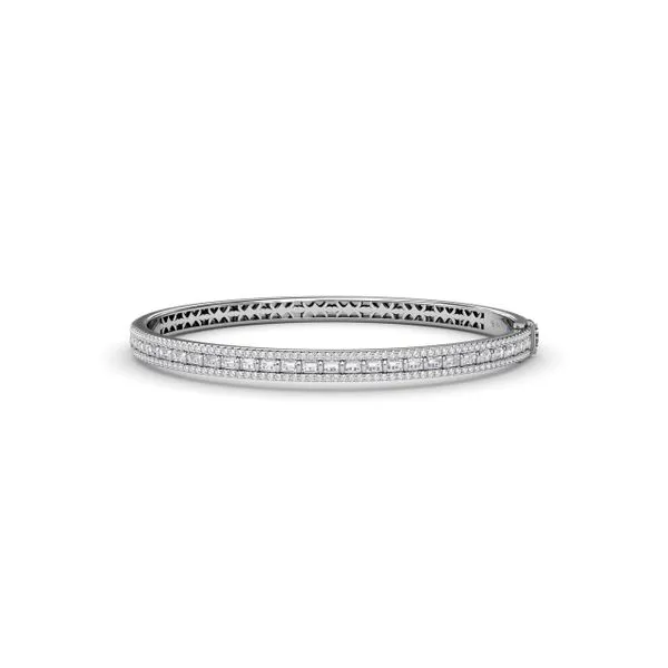 Bar-Set Baguette Diamond Bangle Quenan's Fine Jewelers Georgetown, TX