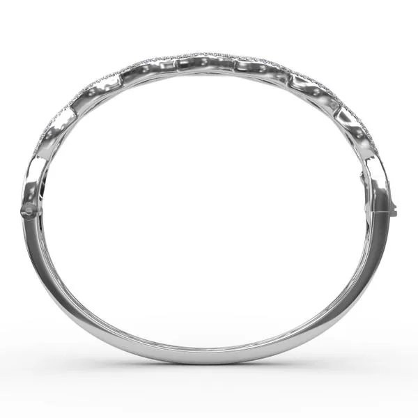 Striking Sapphire and Diamond Bangle Image 3 Gaines Jewelry FLINT, MI