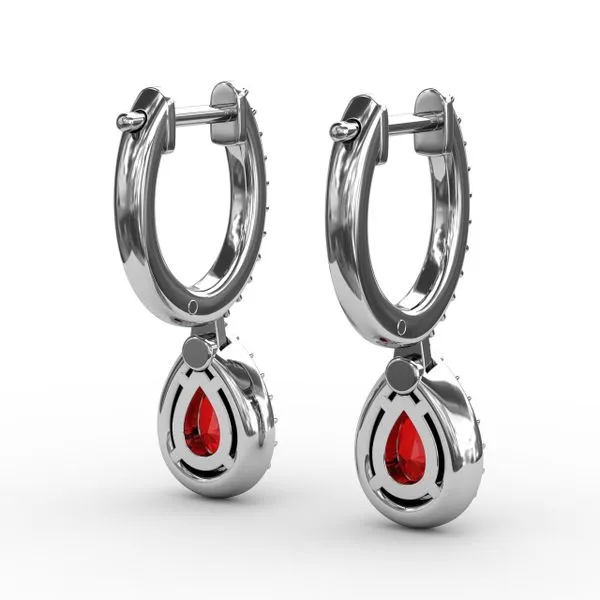 Petite Teardrop Hoop Earrings Image 3 Quest Fine Jewelers Fairfax, VA