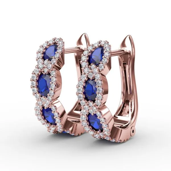 Curb Link Hoop Earrings Image 2 Gaines Jewelry FLINT, MI