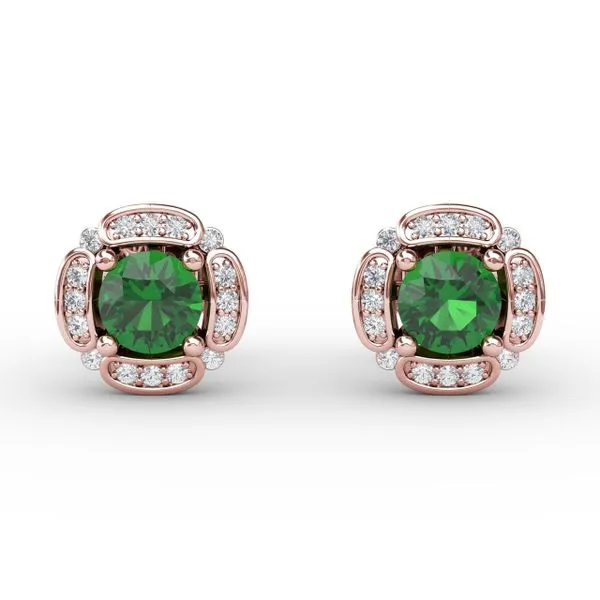 Vintage Channel Setting Stud Earrings  Castle Couture Fine Jewelry Manalapan, NJ