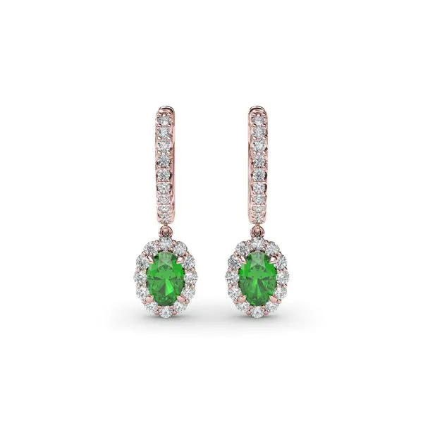 Dazzling Emerald and Diamond Drop Earrings Quest Fine Jewelers Fairfax, VA