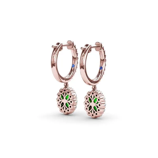 Dazzling Emerald and Diamond Drop Earrings Image 3 Quest Fine Jewelers Fairfax, VA