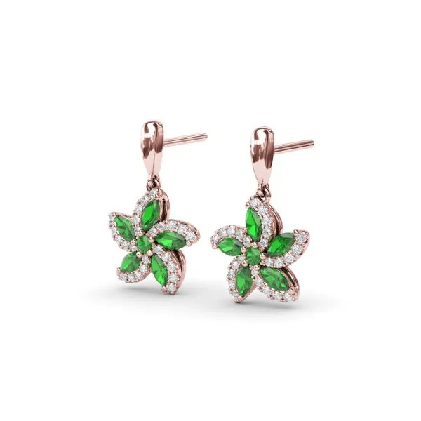 Emerald and Diamond Catalina Drop Earrings Image 2 Shipley's Fine Jewelry Hampstead, MD