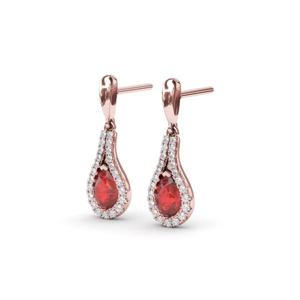 Glamourous Ruby and Diamond Wrap Earrings Image 2 The Diamond Center Claremont, CA