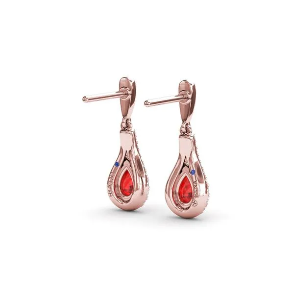 Glamourous Ruby and Diamond Wrap Earrings Image 3 Stuart Benjamin & Co. Jewelry Designs San Diego, CA