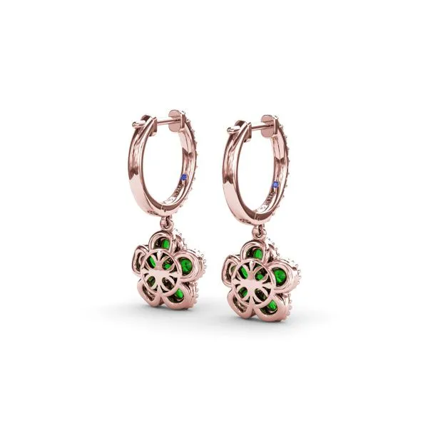 Magnolia Emerald Huggie Hoops Image 3 Moore Jewelers Laredo, TX